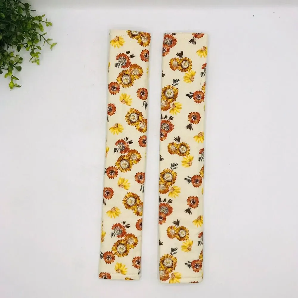 Set of 2 Refrigerator Handle Covers, Reversible, Neutral Tans Beige 14x5